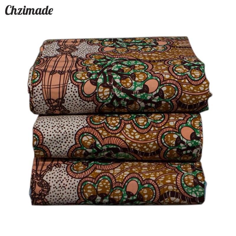 Chzimade 1Yard Ankara African Prints Patchwork Wax Sewing Fabric Diy Women Wedding Dress Home Decoration