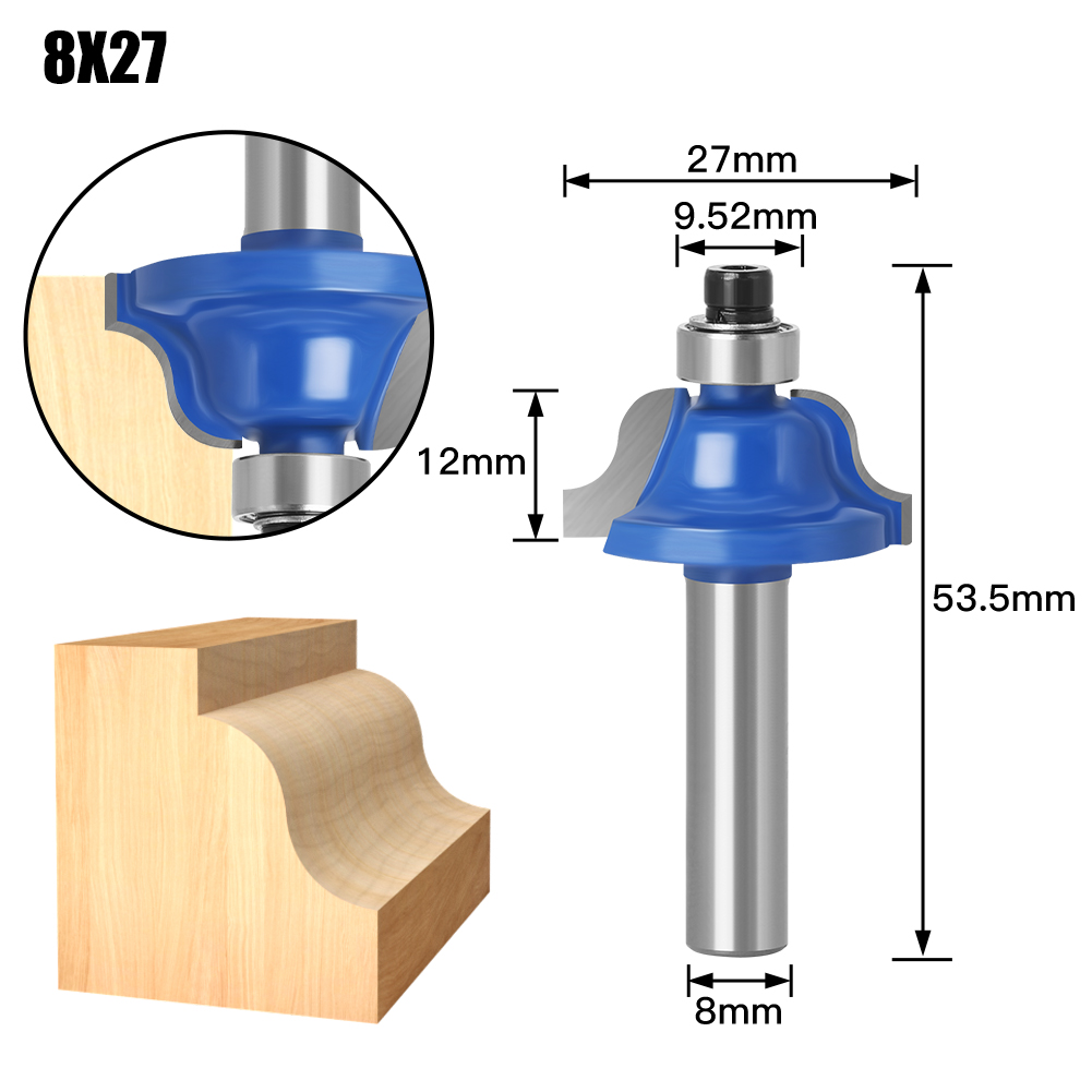 Roman Ogee Edging and Molding Router Bit - Medium -8" Shank CNC tools solid carbide