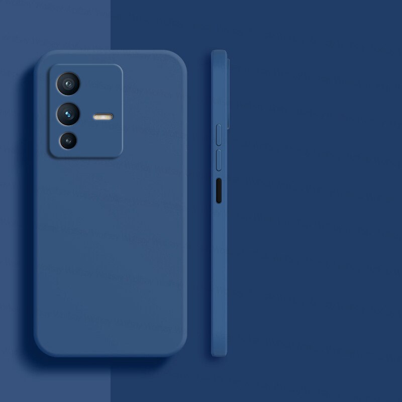 Für Vivo V23 fallen Vivo V23 Profi Abdeckung Fällen Stoßfest Flüssigkeit Silikon Weiche TPU Schutz Telefon Zurück fallen Für Vivo v23 Profi: Pro Vivo V23 Profi / Blau