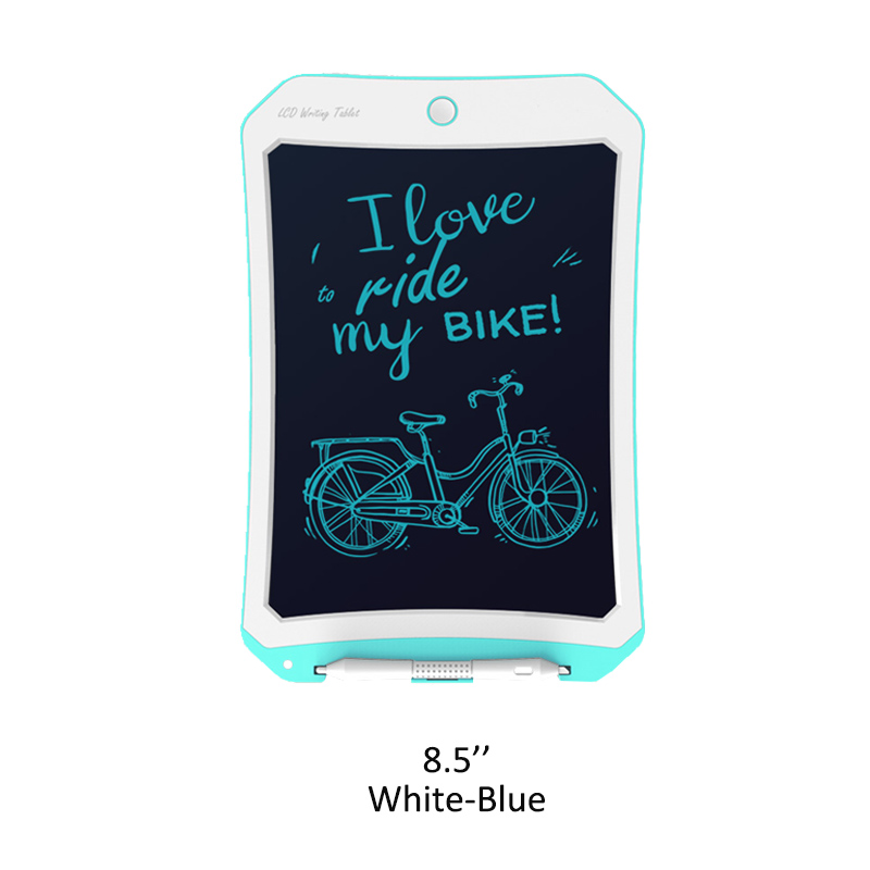Dessin numérique tablette LCD enfants graphiques écriture tableau de peinture électronique enfants étude Pad maison tableau d'affichage avec batterie: 8.5inch-White-Blue