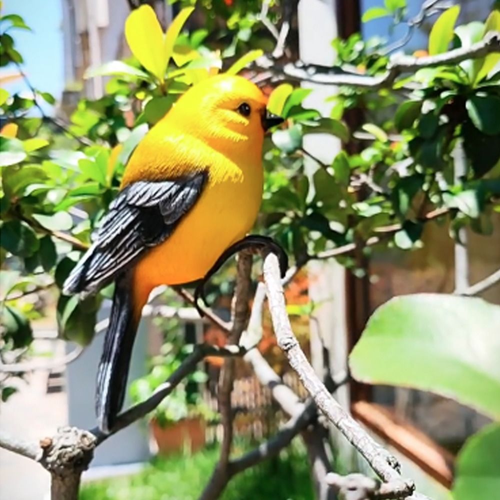 Garden Decor Resin Bird Ornament Cute Simulation Animal Statue Decorative Miniatures Sculpture Garden