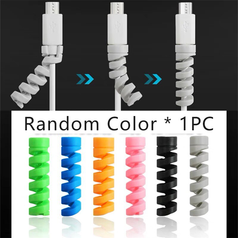 12PCS/Set Cable Protector For iPhone Desk Set Earphone Cable Organizer Wire Data Line Holder Winder Wrap Cord Desk Accessories