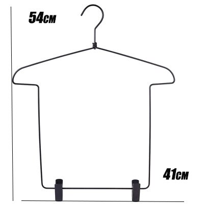One-piece Clothing Collocation Hangers Adult or Child size Clothing Display hanger for Household clothing store Go viral influen: L Adult  Black / 2 pcs
