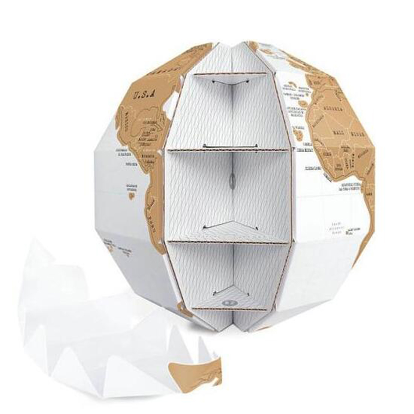 DIY scratch Globe 3D Stereo Assembly Globe World Map Travel Kid Child Toy Geography Teaching Apparatus