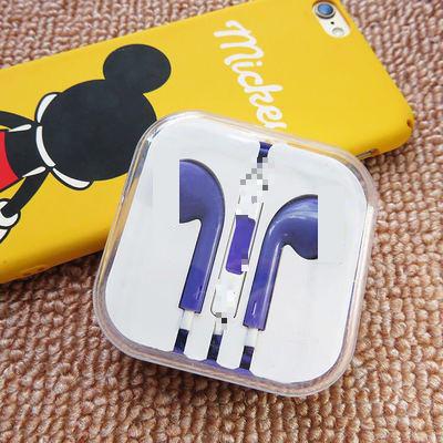 Auriculares estéreo de graves para teléfono móvil, auriculares coloridos de 3,5mm con micrófono, auriculares para juegos por cable para iphone 6 6S Plus 5S 5 SE: Púrpura
