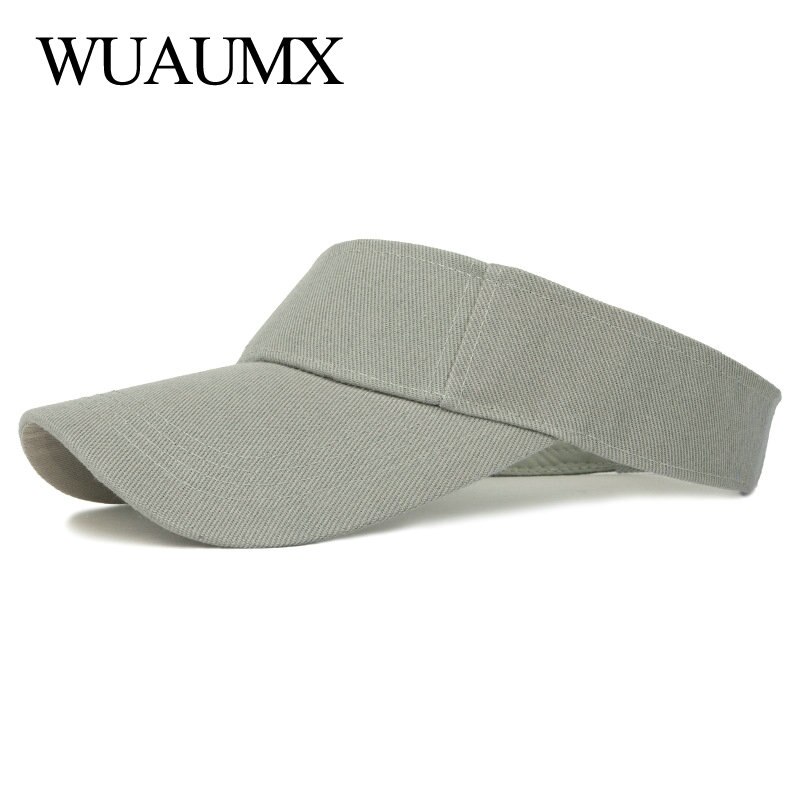 Wuaumx unisex kesä tyhjä silinteri lippalakki miesten naisten juoksu tennis golf visiiri hattu kiinteä snapback lippis 15 väriä