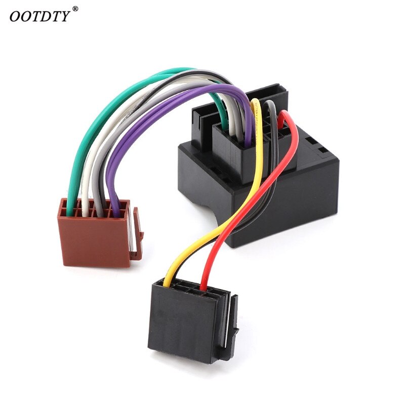 OOTDTY Car Stereo Radio ISO Lead Cable Wiring Connector Adapter For Peugeot 207 307 407