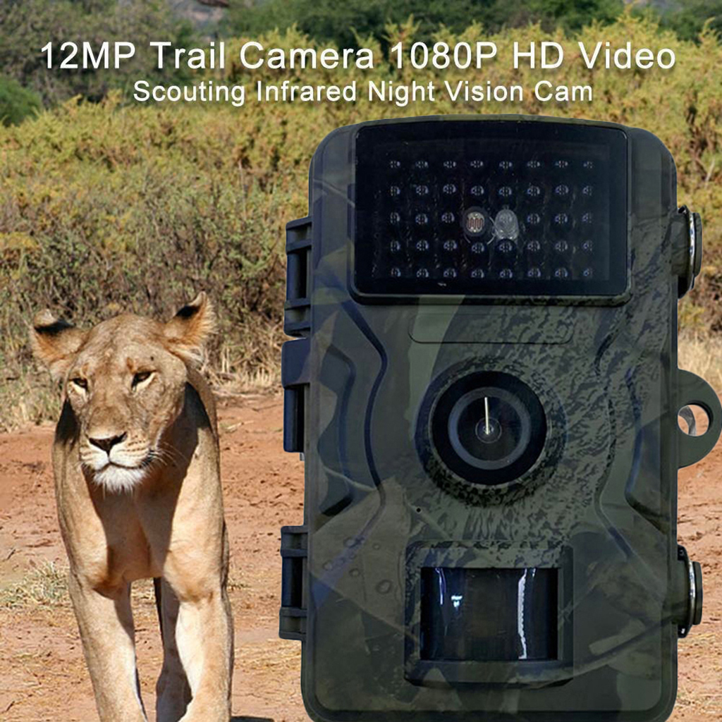 Trail Game Camera 12MP with Night Vision Motion Activated 1080P Hunting CamerasUpgraded Waterproof for Outdoor Wildlife Watching