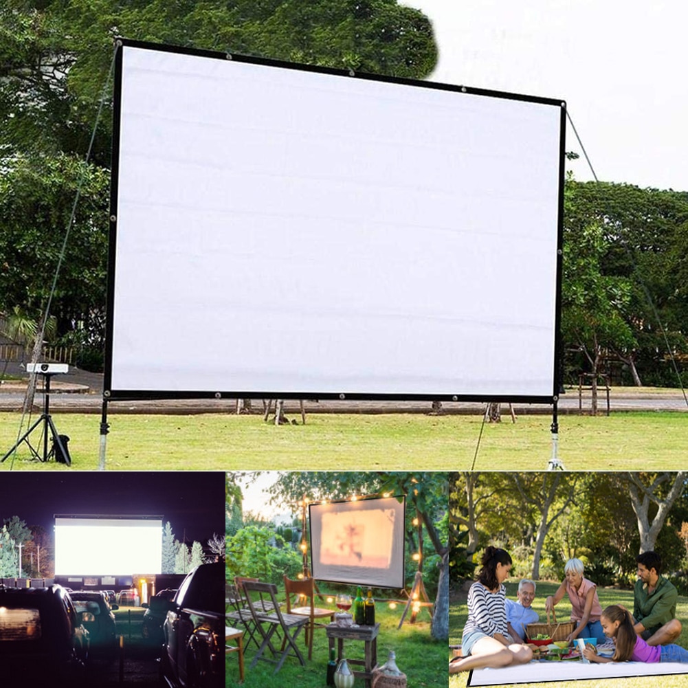 150 Inch 4:3 Draagbare Vouwen Movie Screen Hd Vouw-Weerstaan Indoor Outdoor Projector Scherm Voor Home Theater Office Electronics