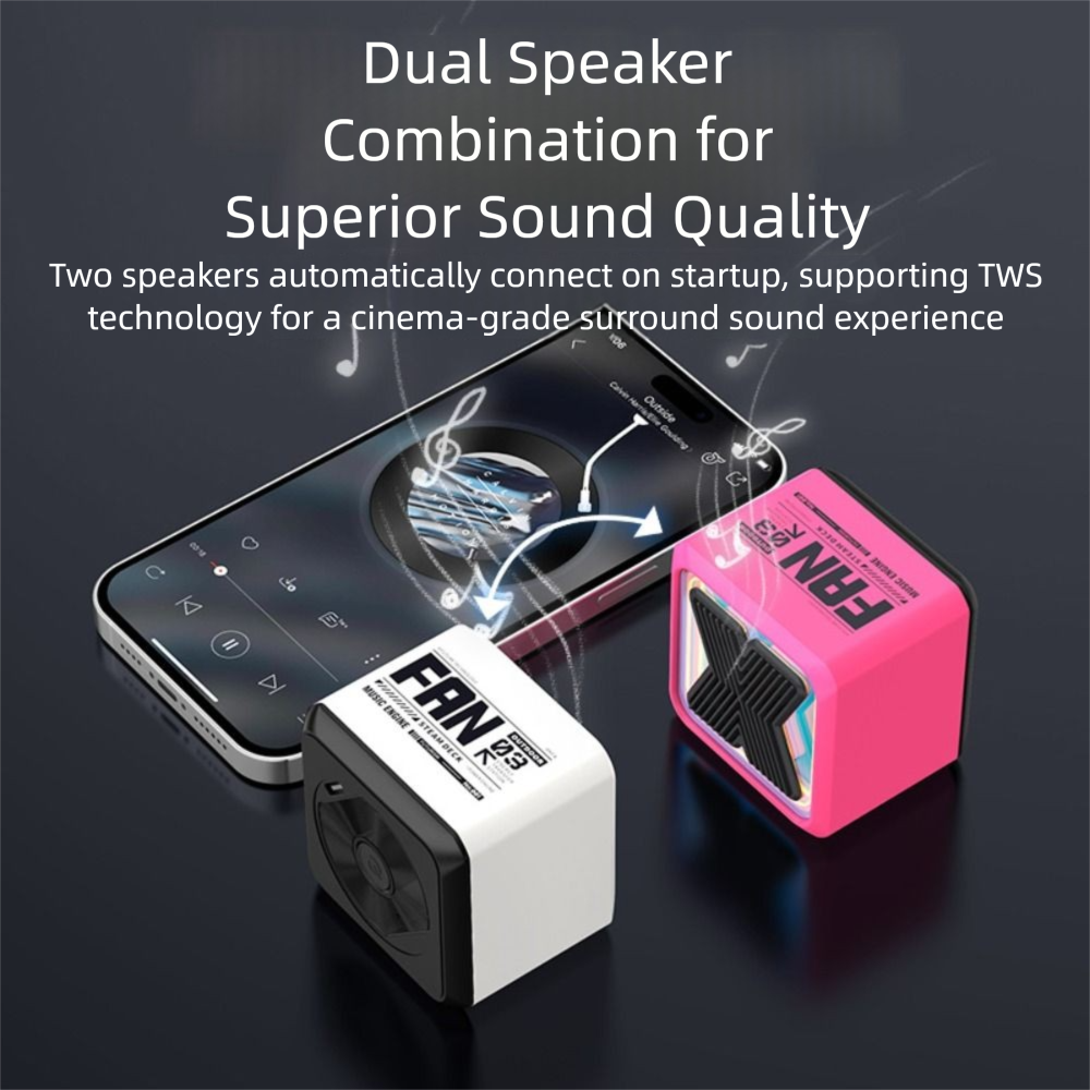 Högt stereoljud mini bluetooth-högtalare bärbar mini-storlek trådlös högtalare trådlös anslutning surroundljud