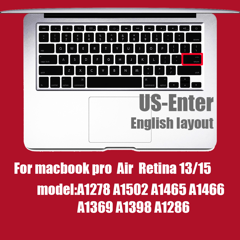 Kannettavan tietokoneen näppäimistön suojus eu&us näppäimistön kotelon suoja macbook prolle 16 13 air 12 15 touchbar malli  a1706 a 1466 a 1708 1990 2 a 1398 a 1534: 13 or 15 us- sisään