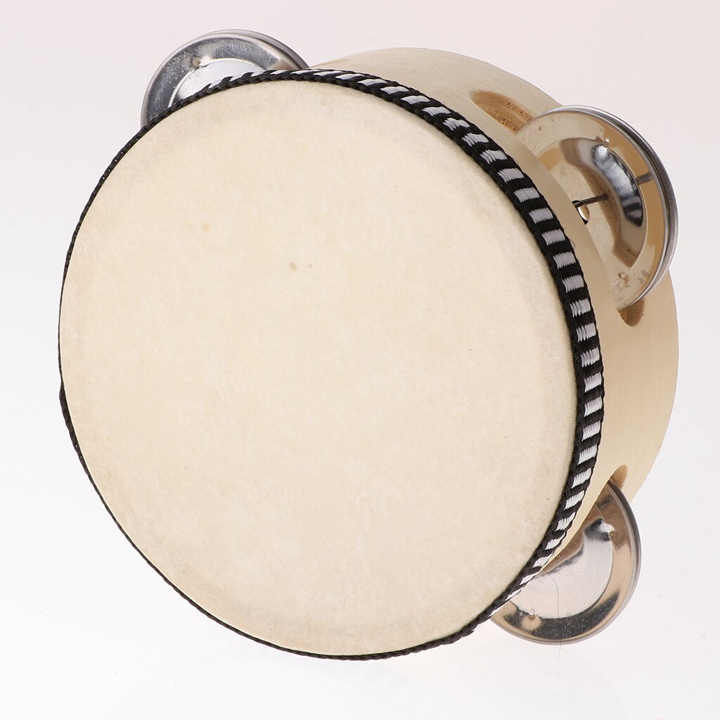 Holz Tambourin Musical Trommel Schlagen Instrument, freundlicher Pädagogisches Spielzeug Instrument, freundlicher Schlagzeug Musik Spielzeug (4 zoll)