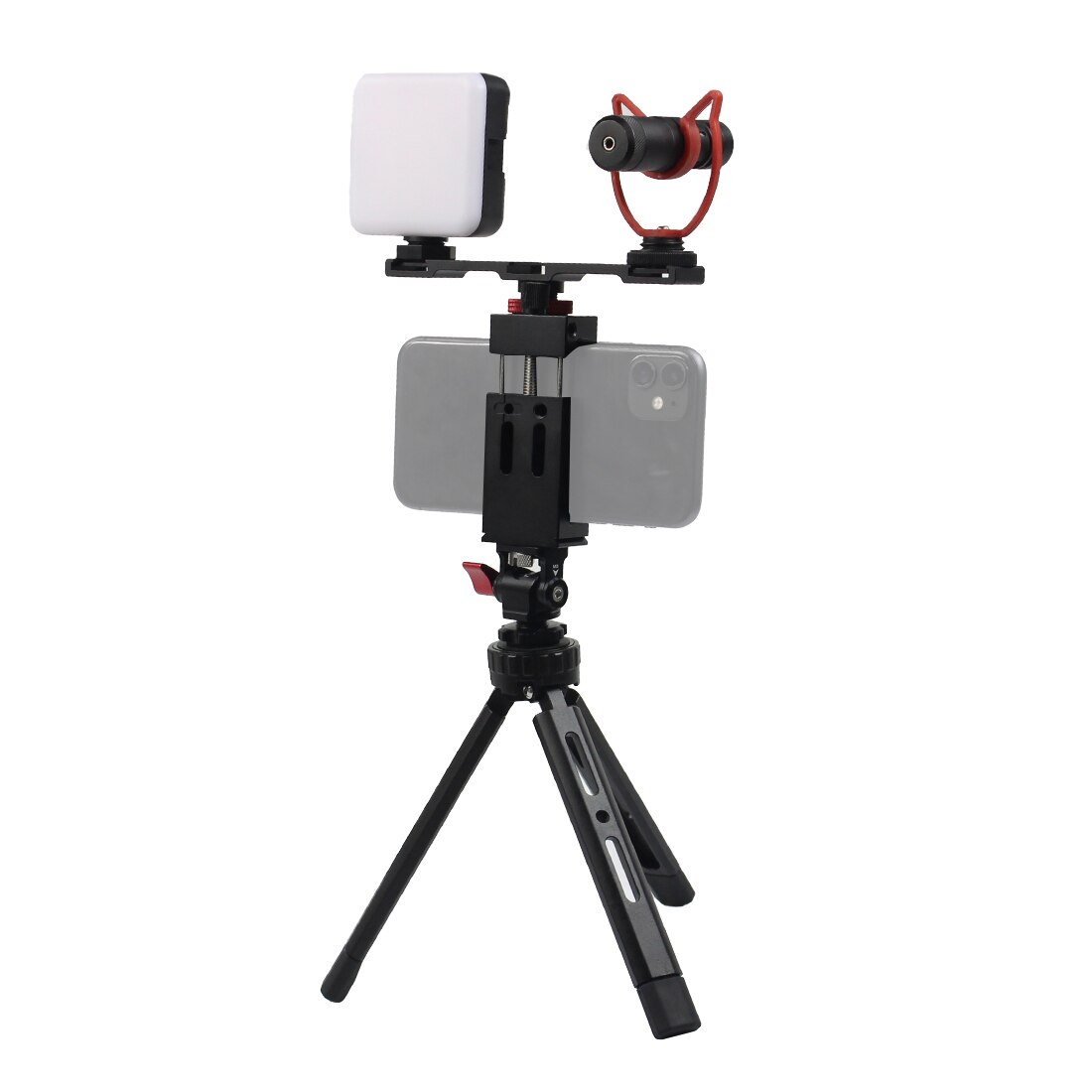 Mobile Phone Vlog Live Desktop Tripod Holder Microphone Bracket Light Stand Mount Selfie Stick for Zhiyun Weebills Gimbal