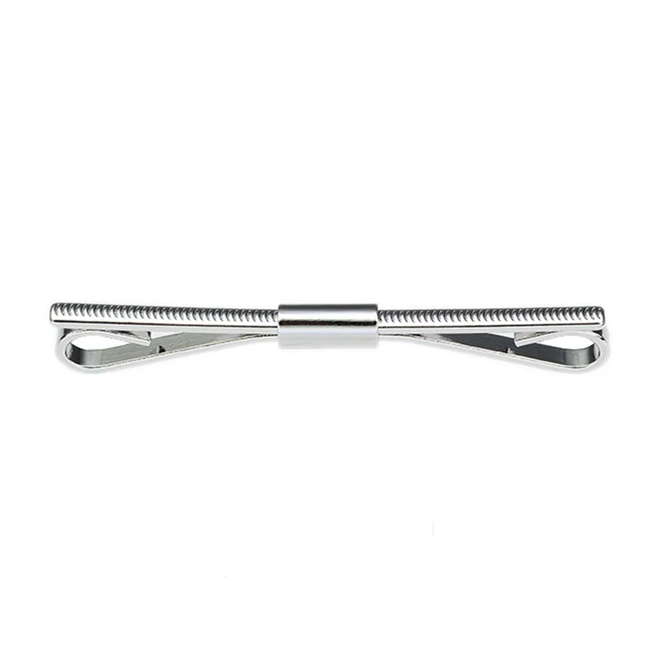 Hochwertige Kupfer-Kragen-Bar-Anstecknadel für Herren, goldfarben, zweifarbige Clips, Revers, -Brosche: Silber überzogen