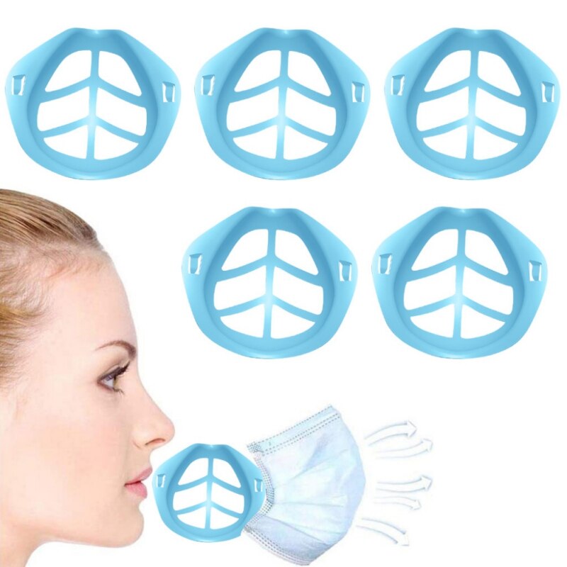 5Pcs Face Inner Support Frame Silicone Bracket More Space For Comfortable Breathing Washable Reusable
