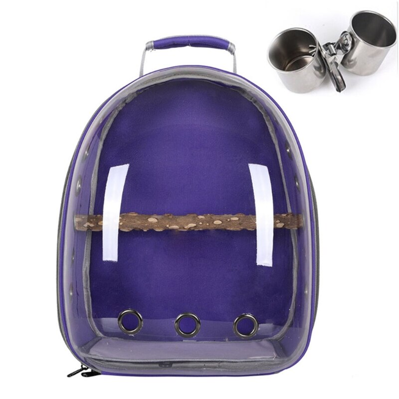 Kat Hond Rugzak Huisdier Papegaai Carrier Bag Transparante Capsule Rugzak Voor Wandelen: Purple