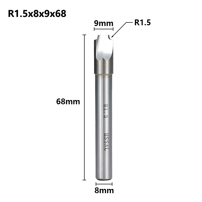 XCAN – fraise à fraiser CNC, R1.0-R12 HSS, fraiseuse à rayon, mèche de routeur: R1.5