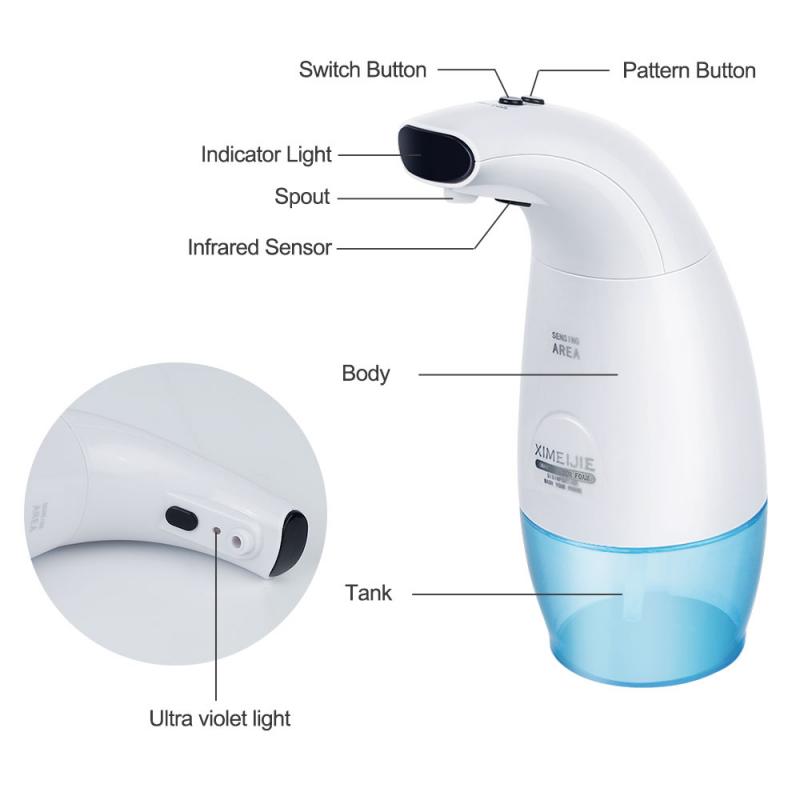 Liquid Soap Dispensers Intelligent Sensor Foam Machine Soap Dispenser With UV Function Liquid Soap Dispensers