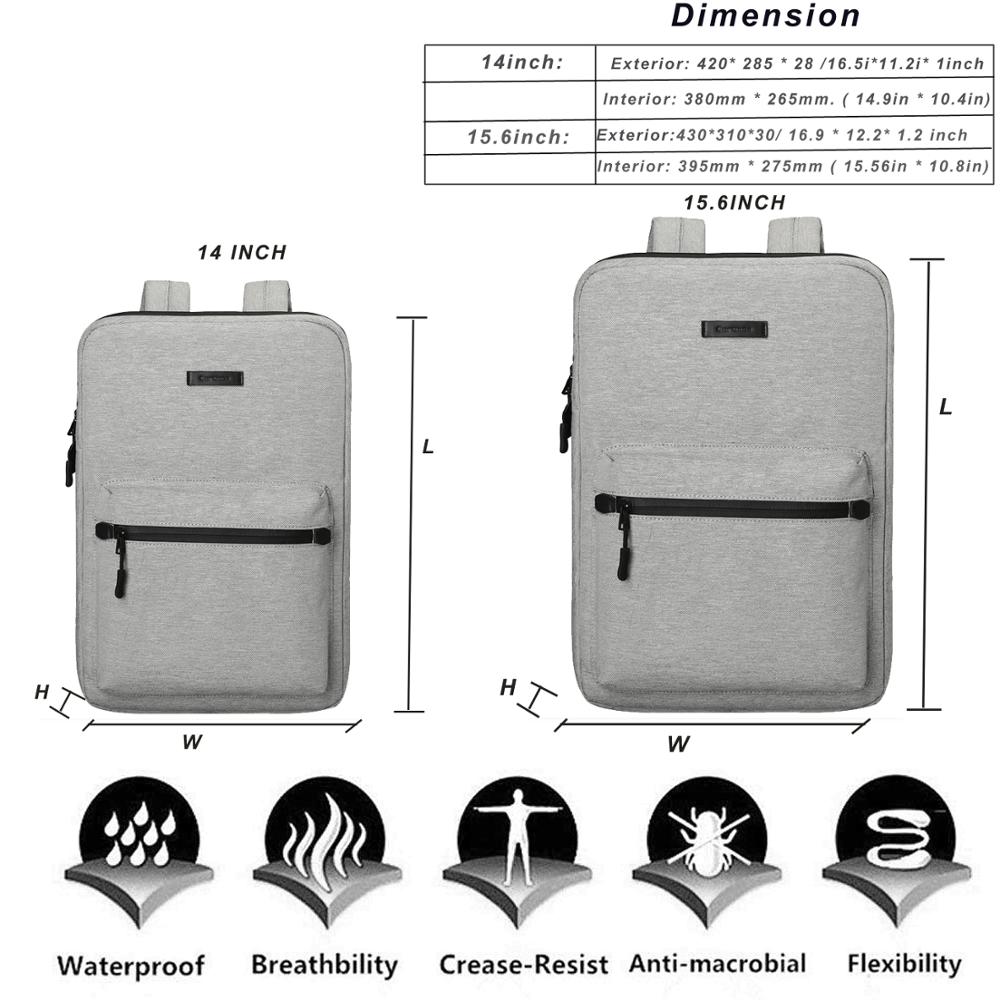 Unisex Laptop Bag 15.6 For Macbook Pro 15 Slim Laptop Backpack For Macbook Air 13 School Backpack For Teens Laptop Bag 14 Inch