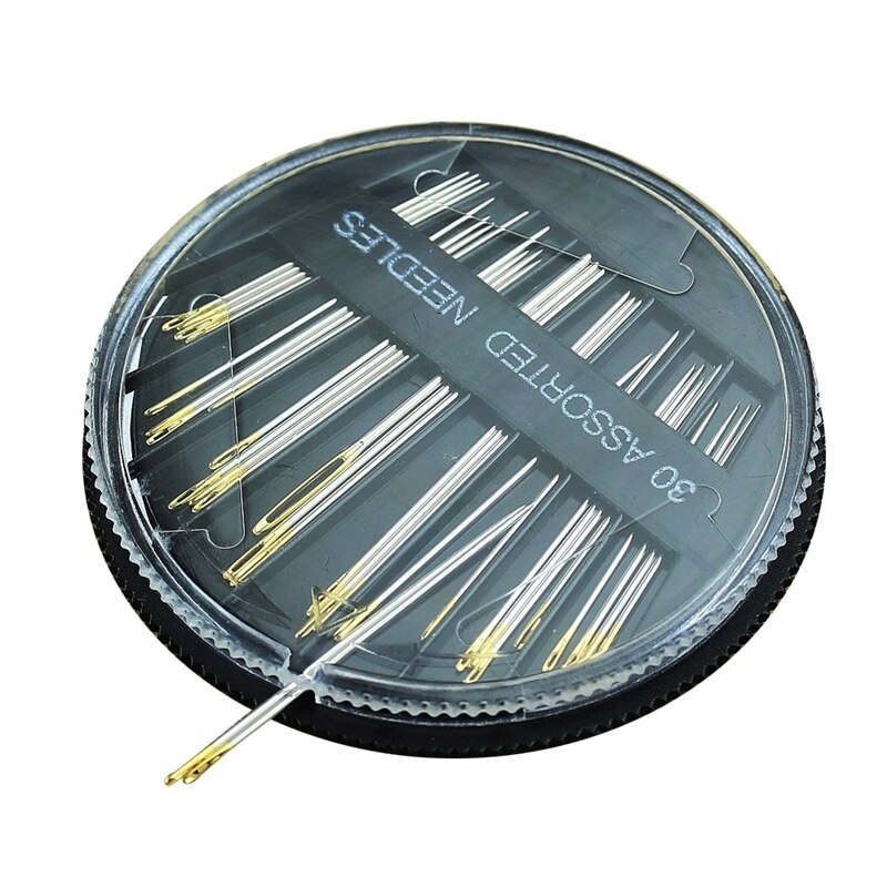 30PCS Assorted Hand Sewing Needles with 100 skeins coloured embroidery thread cotton cross craft sewing floss kit