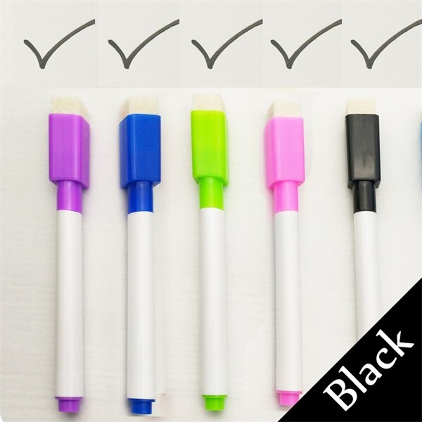 Multi 8 kolorowy pisak robić tablic suchościeralnych zestaw zmazywalny znacznik robić białej deski szklanej dzieci rysunek biuro spotkanie nauczyciel szkoły: czarny 5 szt A