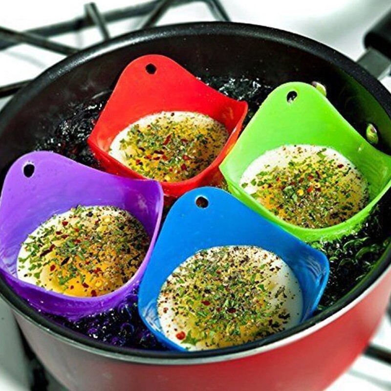 4 kpl/erä silikoni muna salametsästäjä salametsästys palot pannu muotti keittiön ruoanlaitto työkalu lisävaruste cocina vempain accesorios de cocina