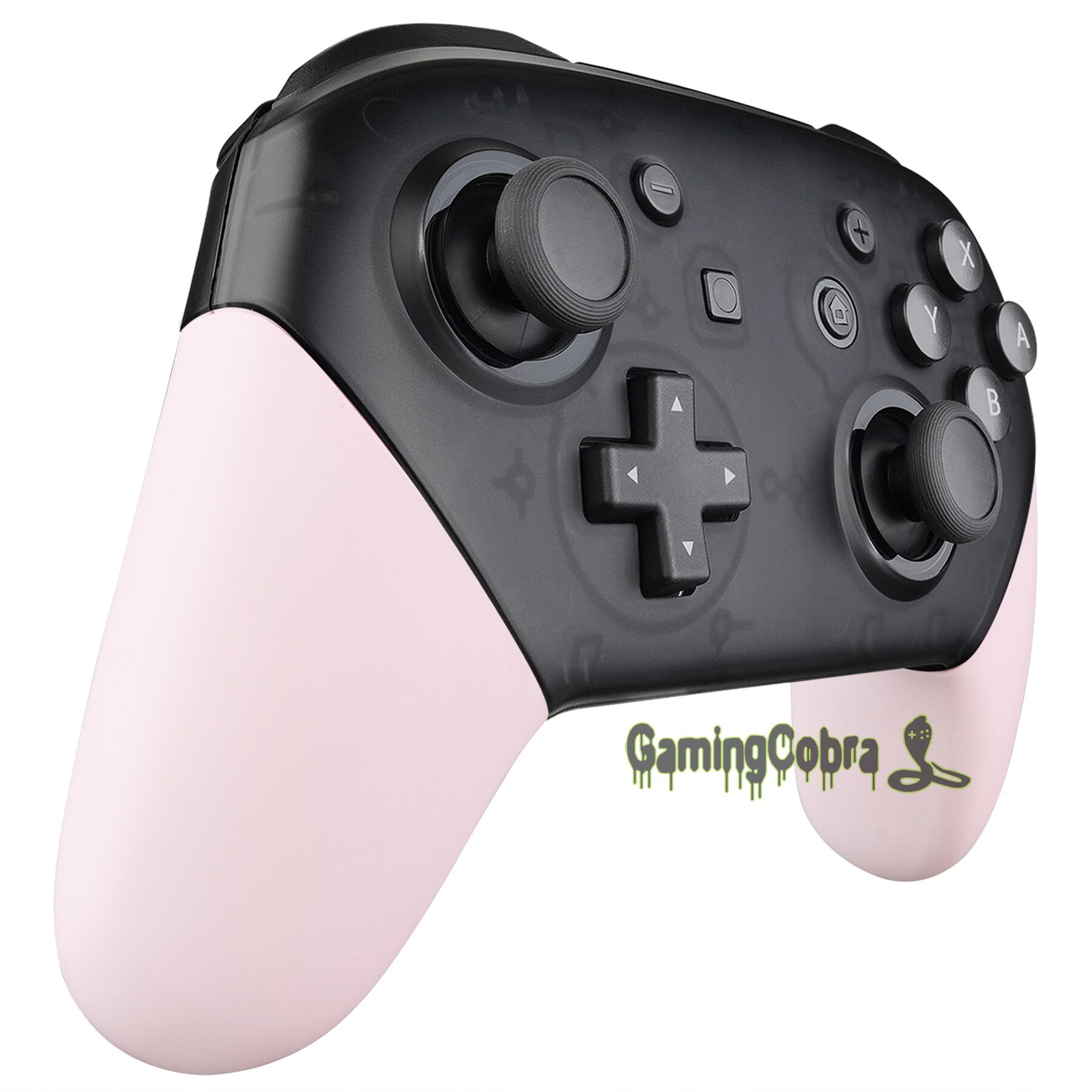 Sakura rosa toque macio personalizado lidar com apertos caso concha capa peças de reposição para ns switch pro controlador