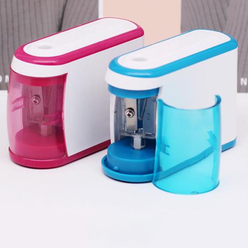 Electric Automatic Pencil Sharpener Safe Student Helical Steel Blade Sharpener for Artists Students School Office Stationery