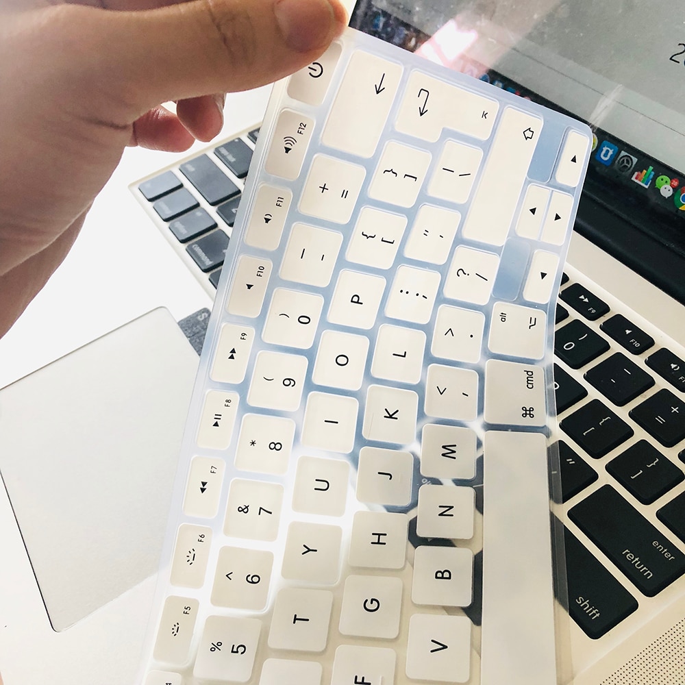 Dla Apple naklejki pokrywa klawiatury laptopa silikonowy futerał kolor silikonowy Film ue/usa dla macbook pro13/15 air13 A1278A1398A1466/1502