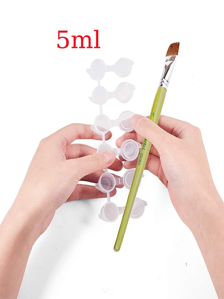 tapb 2/3/5 ml Empty Oil Painting Box Mini Palette Draw Pigment Pots Painting Acrylic Paint Supplies For Drawing: 30 pcs / painting box 5ml