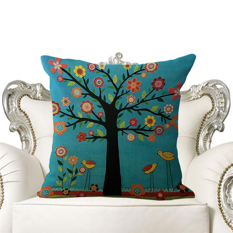 Pastoral Fresh Fairy/Flower Throw Pillow Case Cotton Linen Cushion Cover Digital Printing