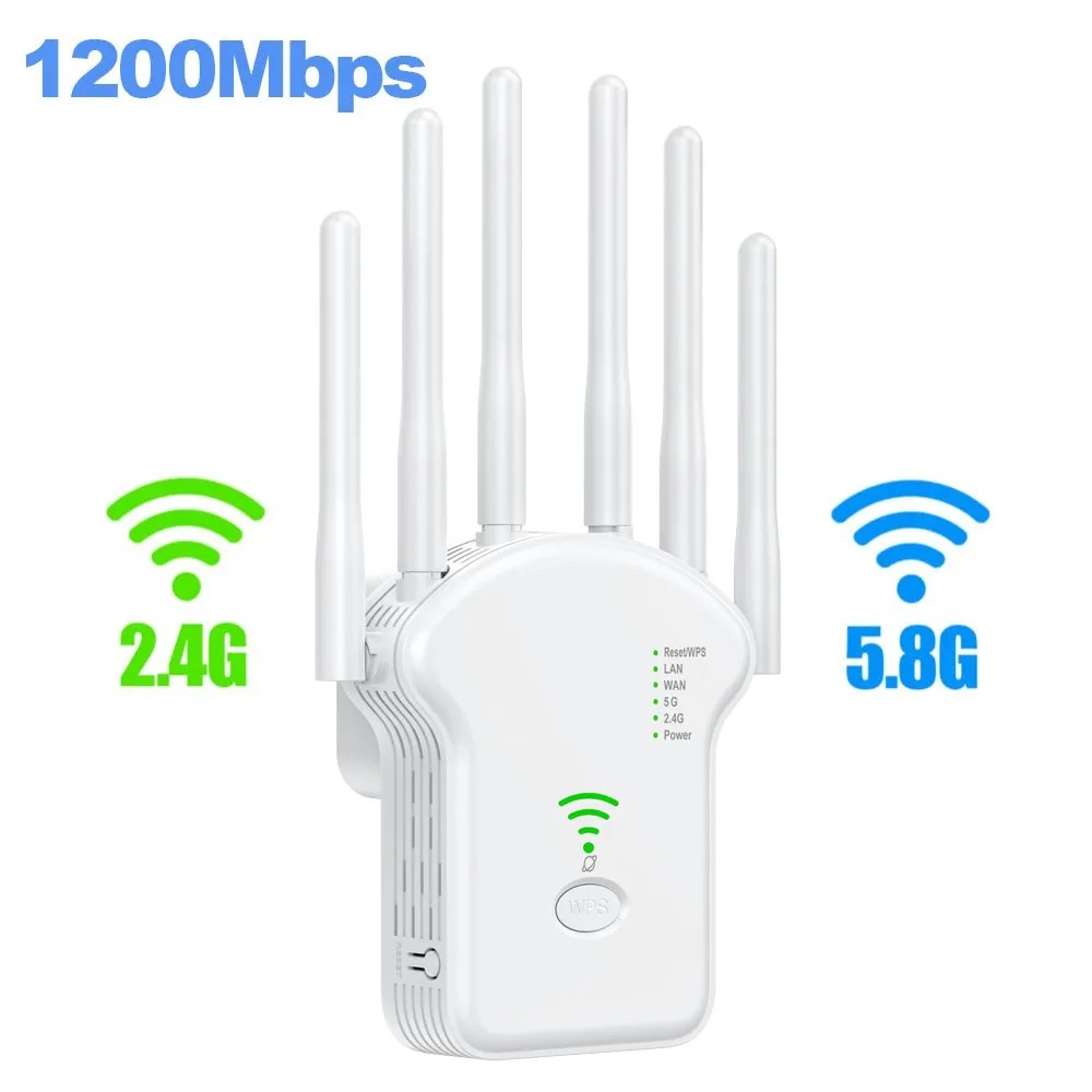 1200 mb/s wzmacniacz Wi-Fi dwuzakresowy 2.4G 5G wzmacniacz bezprzewodowy 300 mb/s zasięg sieci wzmacniacz sygnału dla domowego biura wzmacniacz Wi-Fi: FIOLETOWY / Wtyczka amerykańska