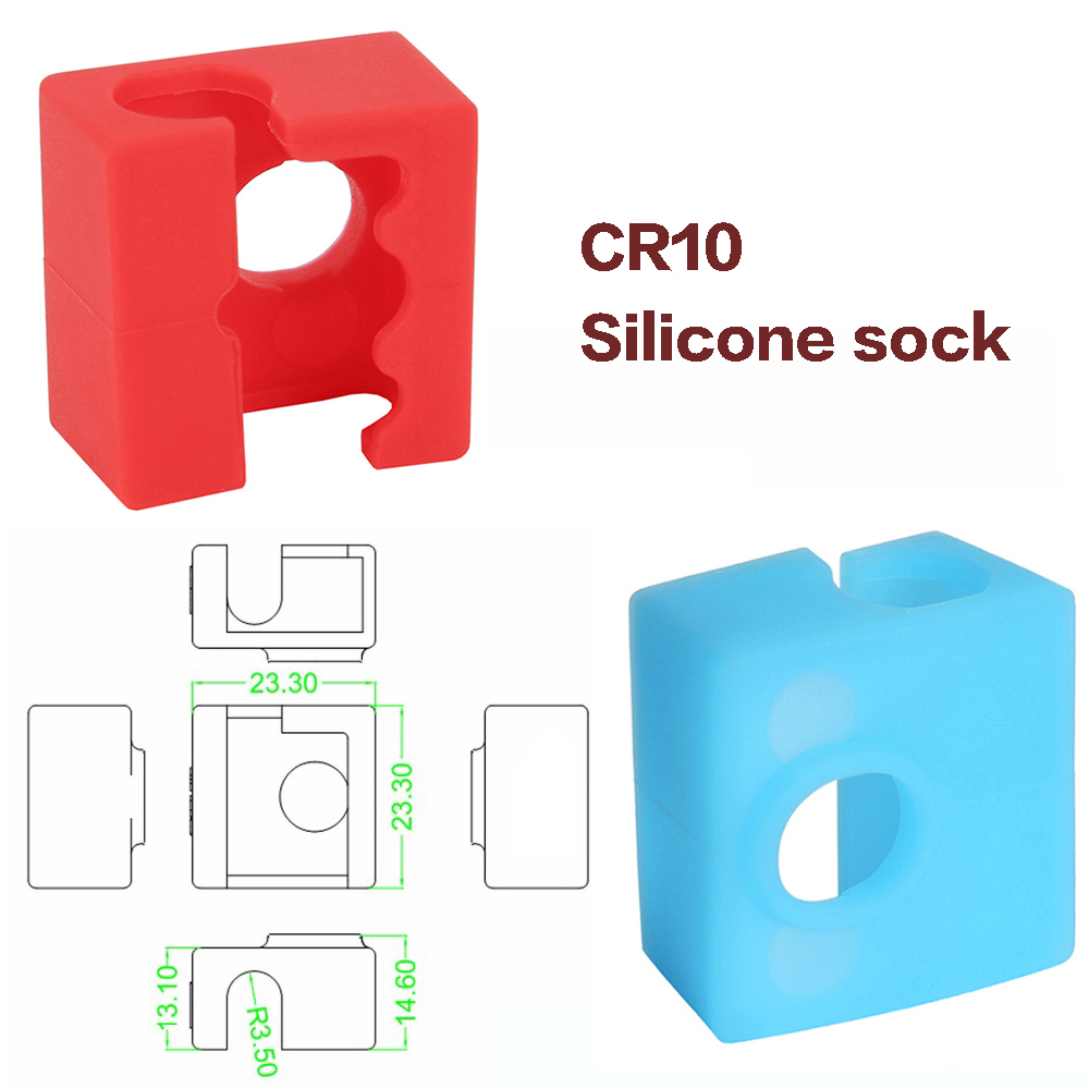Para E3D V6/V5 MK7 MK8 MK9/Volnaco /BP6 calcetines de bloque de calor funda de silicona bloque calentador cubierta protectora Hotend para piezas de impresora 3D