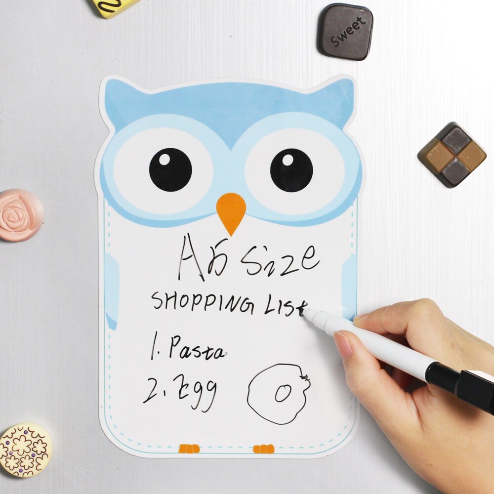 Creatieve Magnetische Whiteboard Sticker Voor Koelkast Koelkast Uitwisbare Schrijven Tekentafel Herinnering Opnemen Memo Bericht 4Pcs