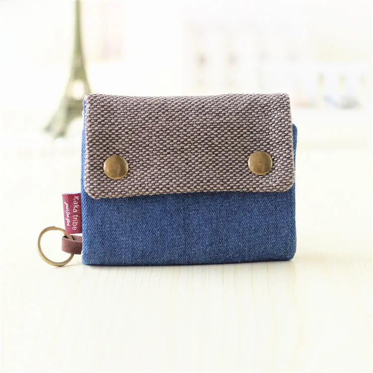 Style Canvas Wallet For Men Women Coin Purse Card Holder Foreign Trade Goods One Piece: black
