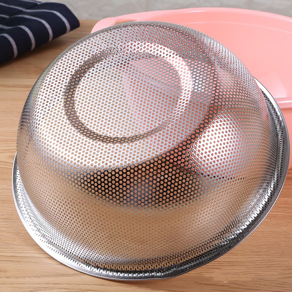Stainless Steel Drain Basket Set Fruits Vegetables Washing Drain Basin Home Kitchen Sink Set For Kitchen Cleaning And Storage