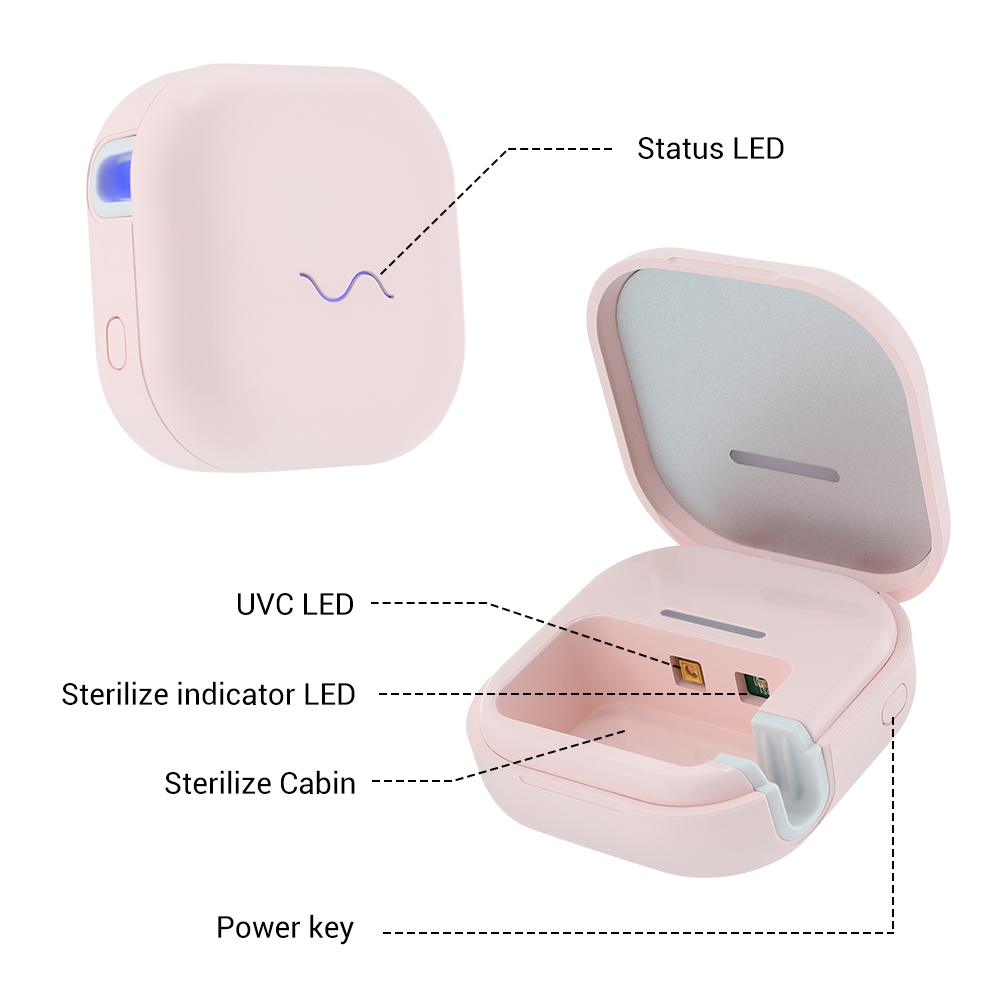 Esterilizador de cepillo de dientes recargable, estante Dental recargable para baño, desinfectante UV antiséptico, caja de cepillo de dientes ultravioleta