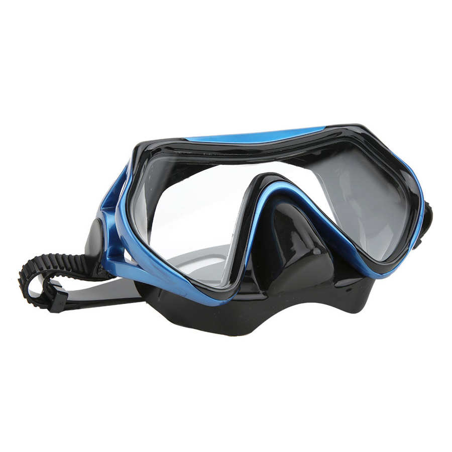 Diving Goggles Silicone Adults Snorkeling Goggles Toughened Large View Swimming Glasses Diving Equipment Diving Goggles Pool: Blue black