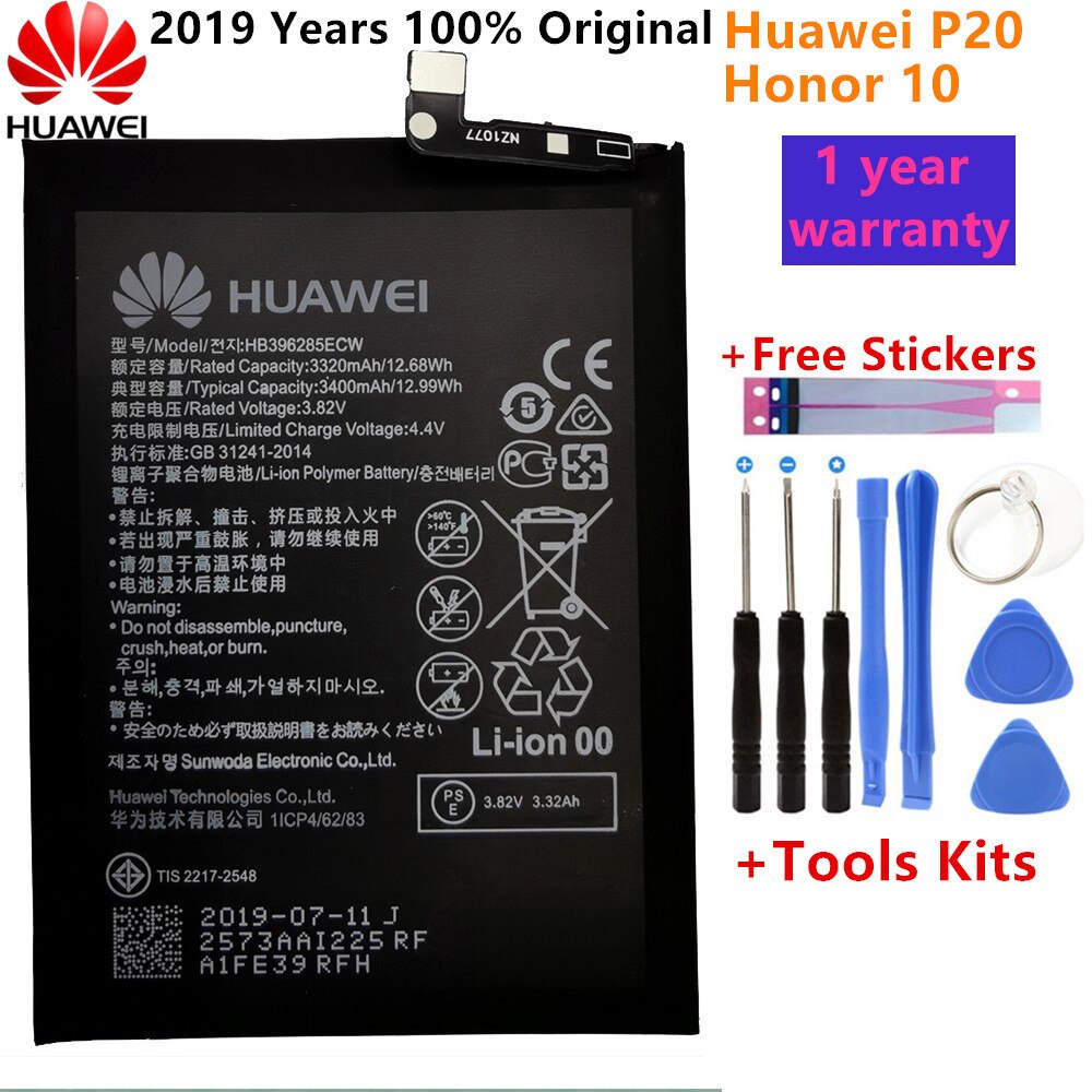 100% Originele Real 3000 Mah HB366481ECW Voor Huawei P9/P9 Lite/Honor 8 5C/G9/P10 lite/P8 Lite /P20 Lite/P9lite Batterij: HB396285ECW