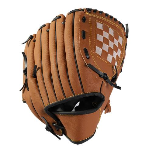 Guantes de béisbol para deportes al aire libre, para jóvenes y adultos, para práctica de entrenamiento de mano izquierda, Softball: Castaño / L