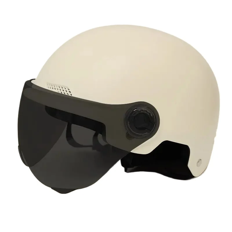 Riding Safety Helmets Lightweight Half Helmets with Goggles Reflective Stickers Sun Protection Adjustable in All Seasons: Khaki
