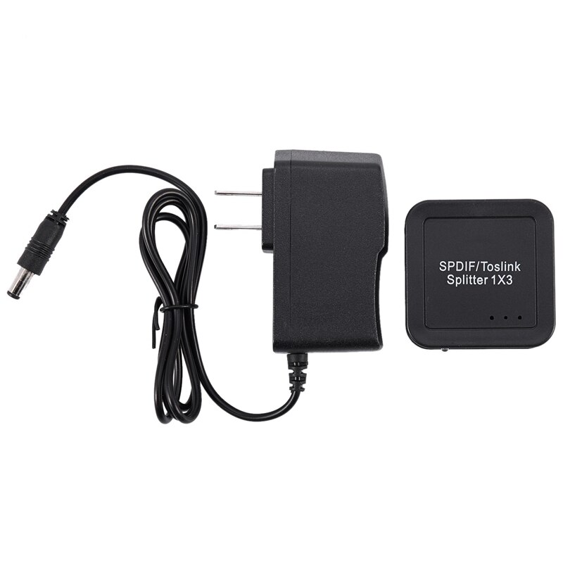 1x3 Conmutador Digital óptico Spdif Toslink o divisor con Control remoto salida Digital óptica distribuidor de fibra enchufe de EE. UU.
