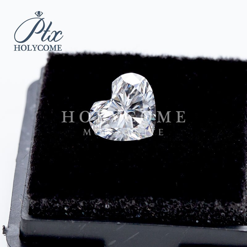 ! D couleur VVS coeur forme moissanite 1ct 6.5x6.5mm diamant synthétique en