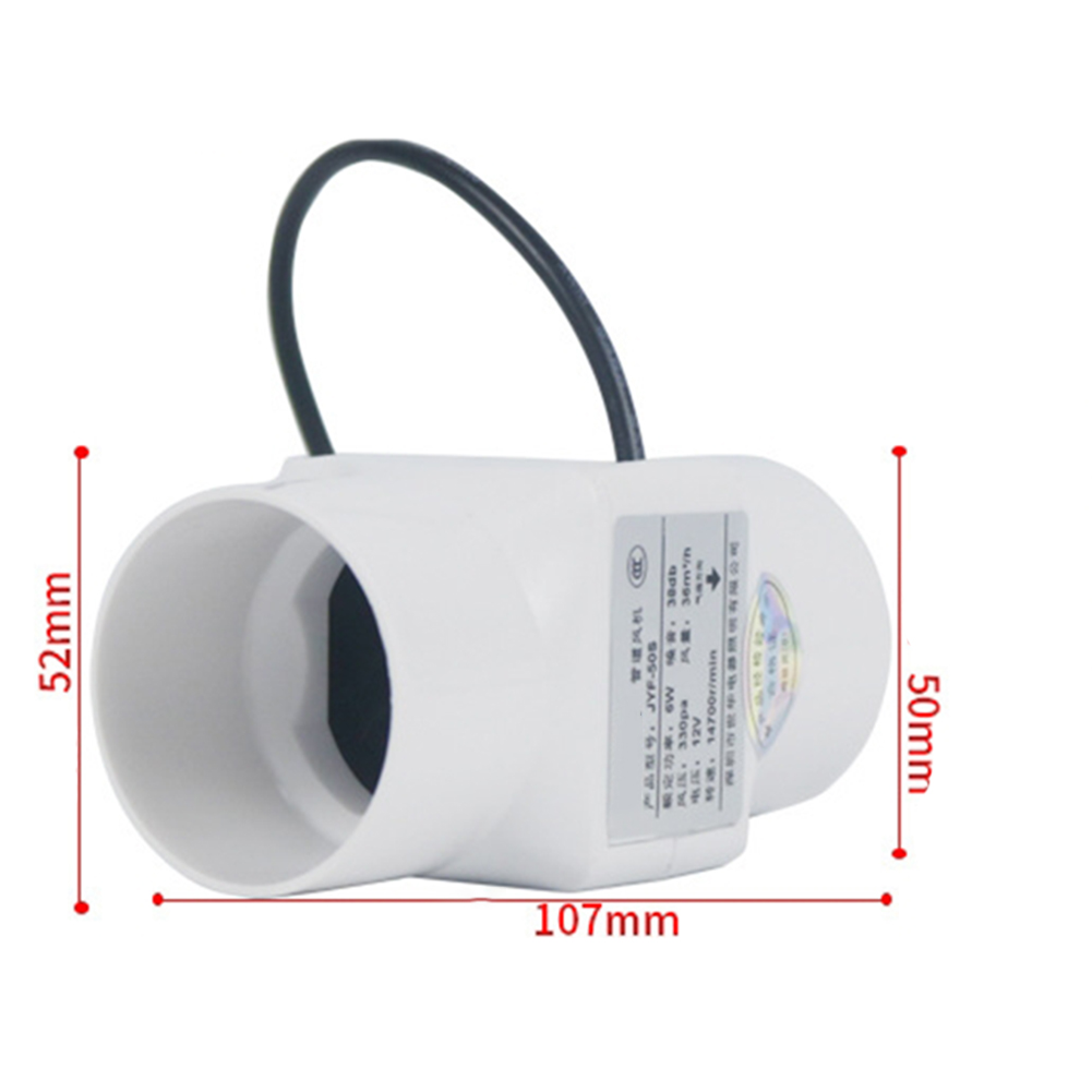 Nowy Wentylator Kanałowy Mocny Wsuwany Wentylator Wyciągowy 12V 6W Dmuchawa Kanałowa 50mm Wentylator Wyciągowy Powietrza robić Wnętrz robić Warsztatu Piwnicy Namiotu Wentylacja