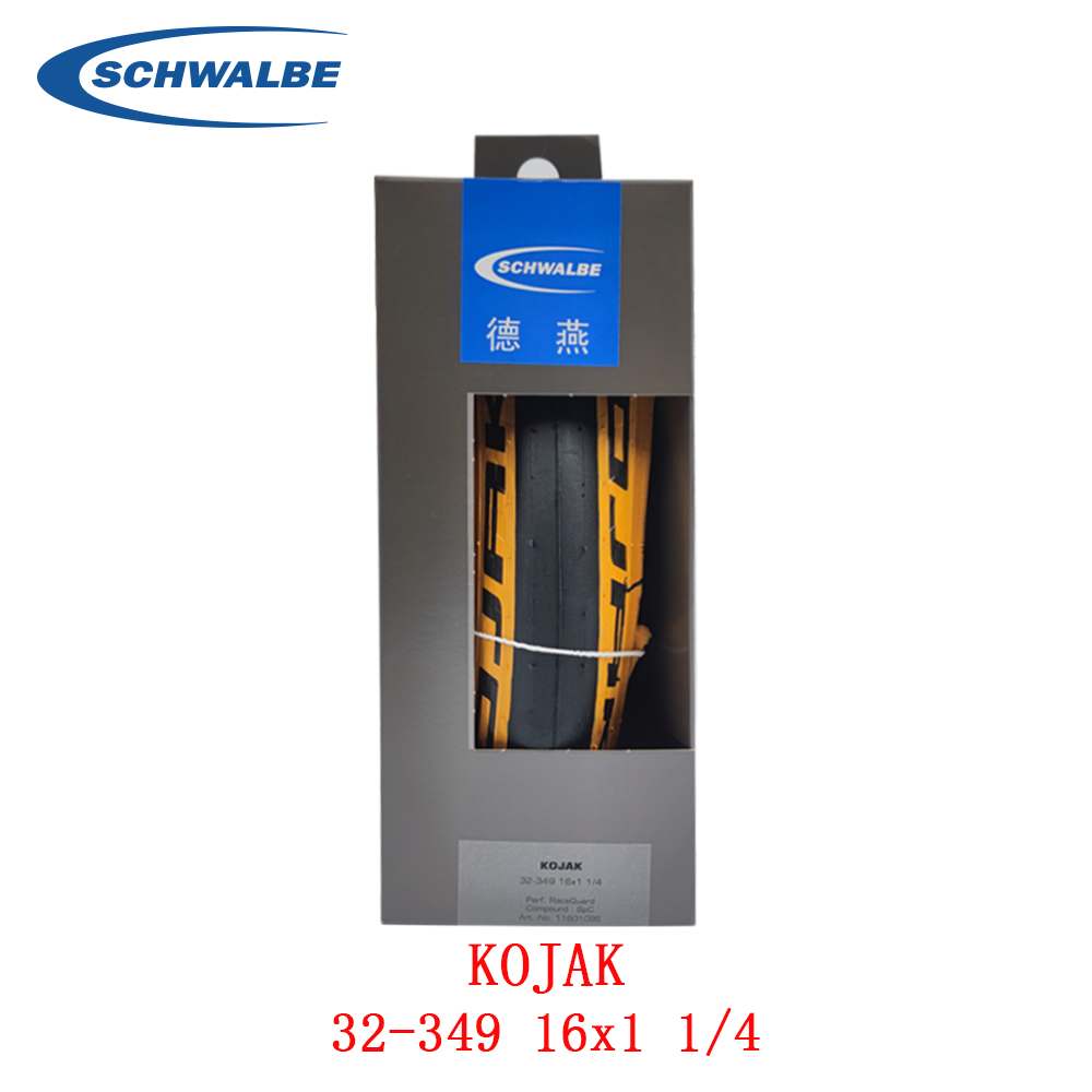 Neumáticos plegables Schwalbe KOJAK Marathon Racer ONE, 32-349, 16 pulgadas, 16x1, 1/3, ultraligeros, color amarillo, 35-349: KOJAK