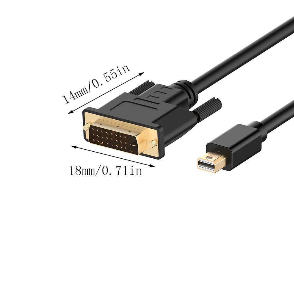 Gold plated Mini DisplayPort (Mini DP) to DVI Cable Thunderbolt Port Compatible