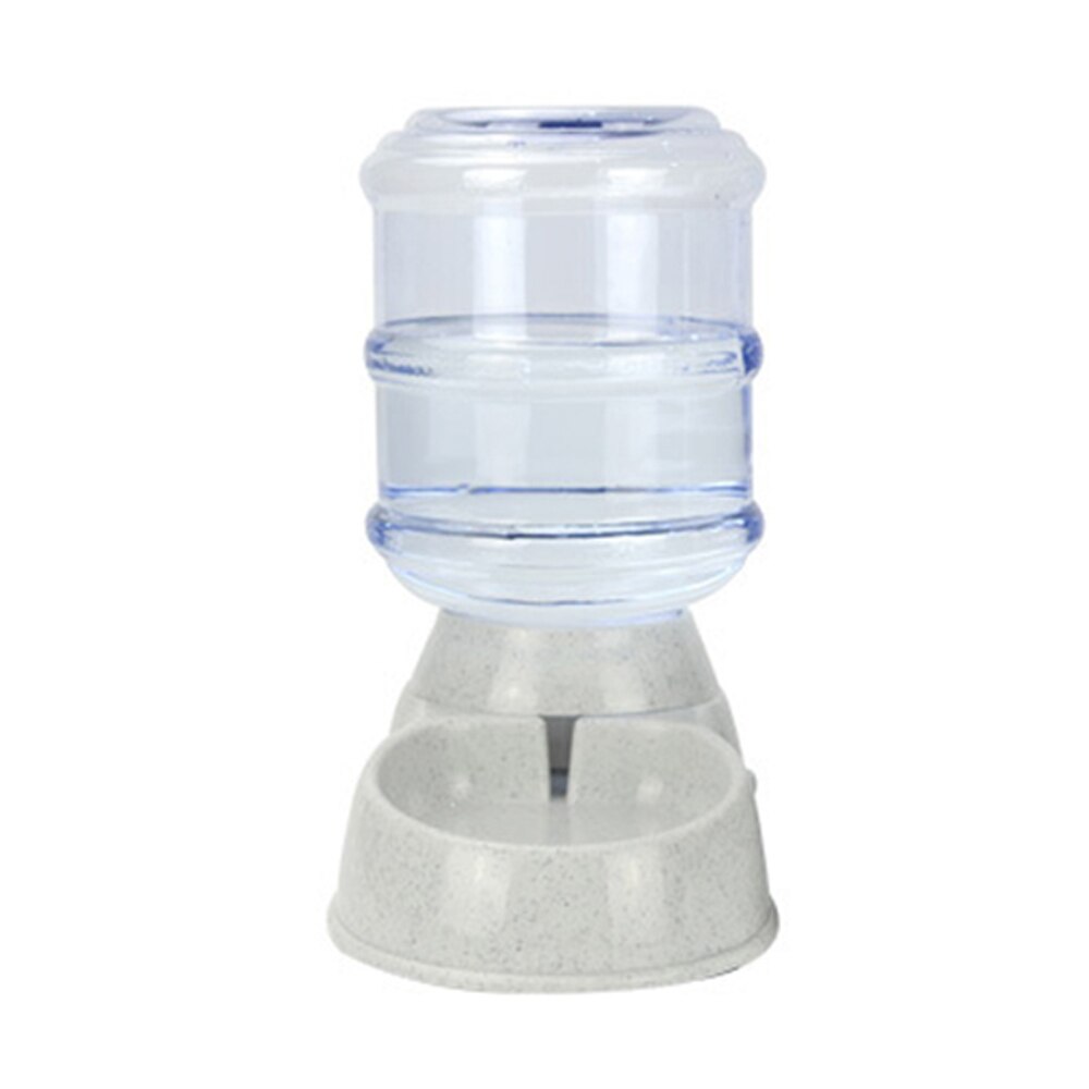 Pet Dog Automatic Water Feeder 3.8L Food Storage Bucket Cat Water Fountain Dispenser Small Pet Watering Supplies Random Color: Grey drinker