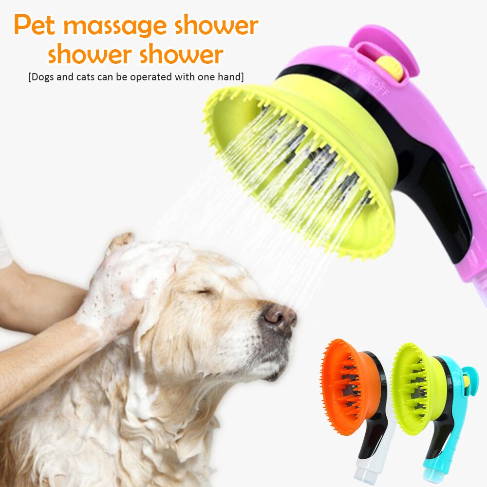Kæledyr hund bad sprøjte hvalp hunde katte vasker pleje badning massage børste håndholdt brus sprøjte plejeværktøj