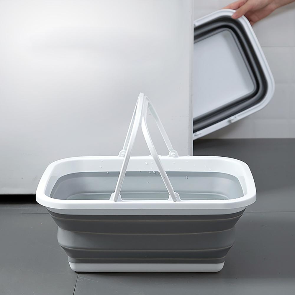 Large Folding Mop Bucket Bathroom Bucket with Handle Portable Water Container Foot Bath Bucket Outdoor Fishing Car Wash Bucket
