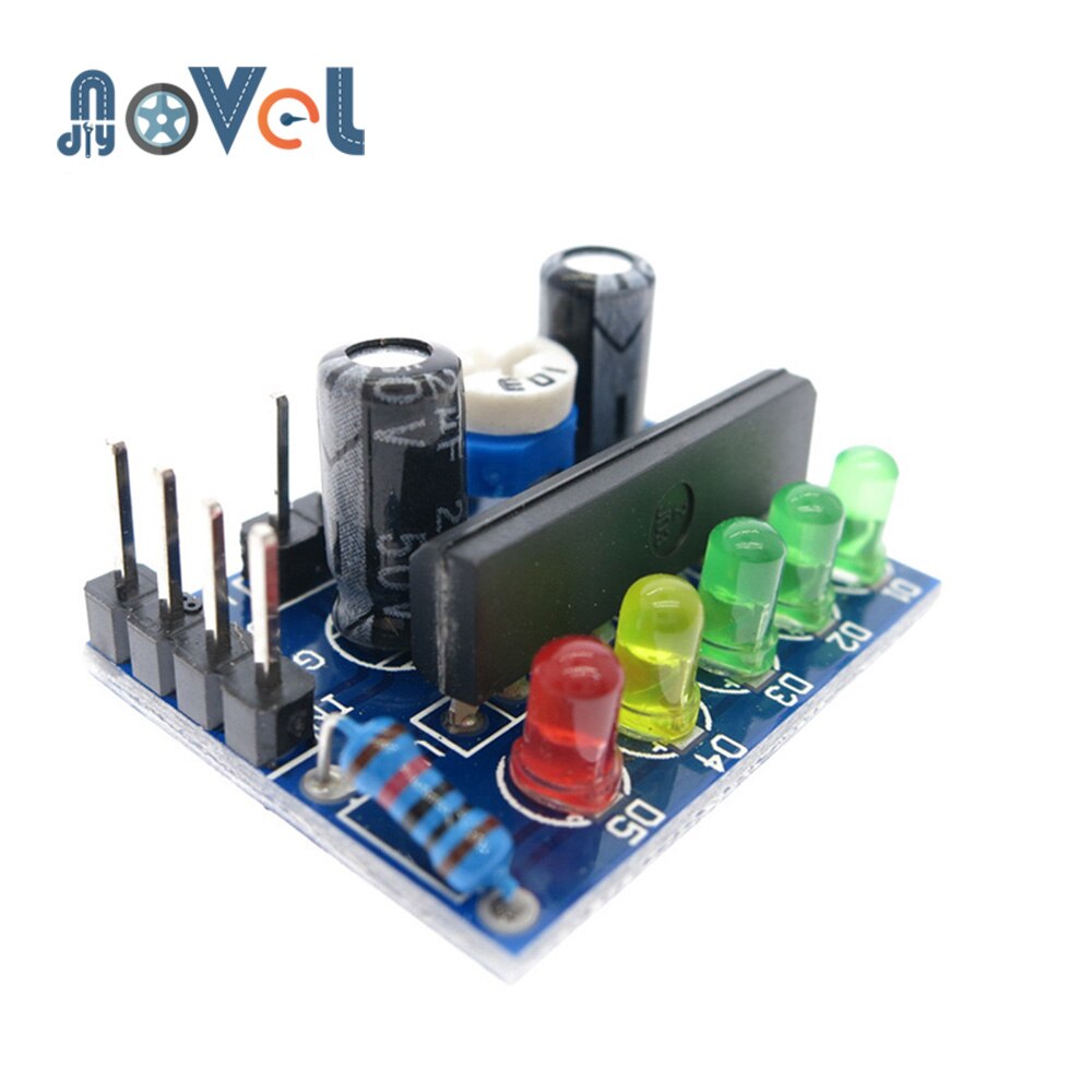 4 Segment Led Power Battery Indicator Niveau Audio Module 4-Digit Licht Kleur Scheiding 12V Detectie KA2284